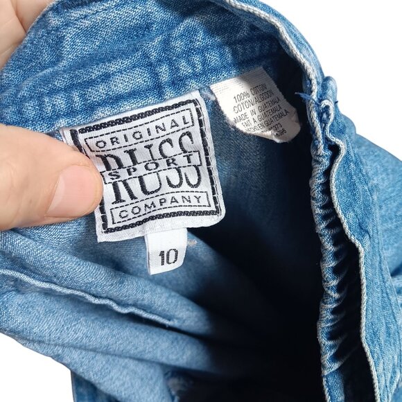 sz 10 27x27 Vintage Jeans Russ Sport High-Waist Pleated Elastic Back Waistband - Picture 3 of 7